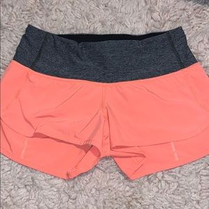 Super cute, pink and grey Lululemon shorts